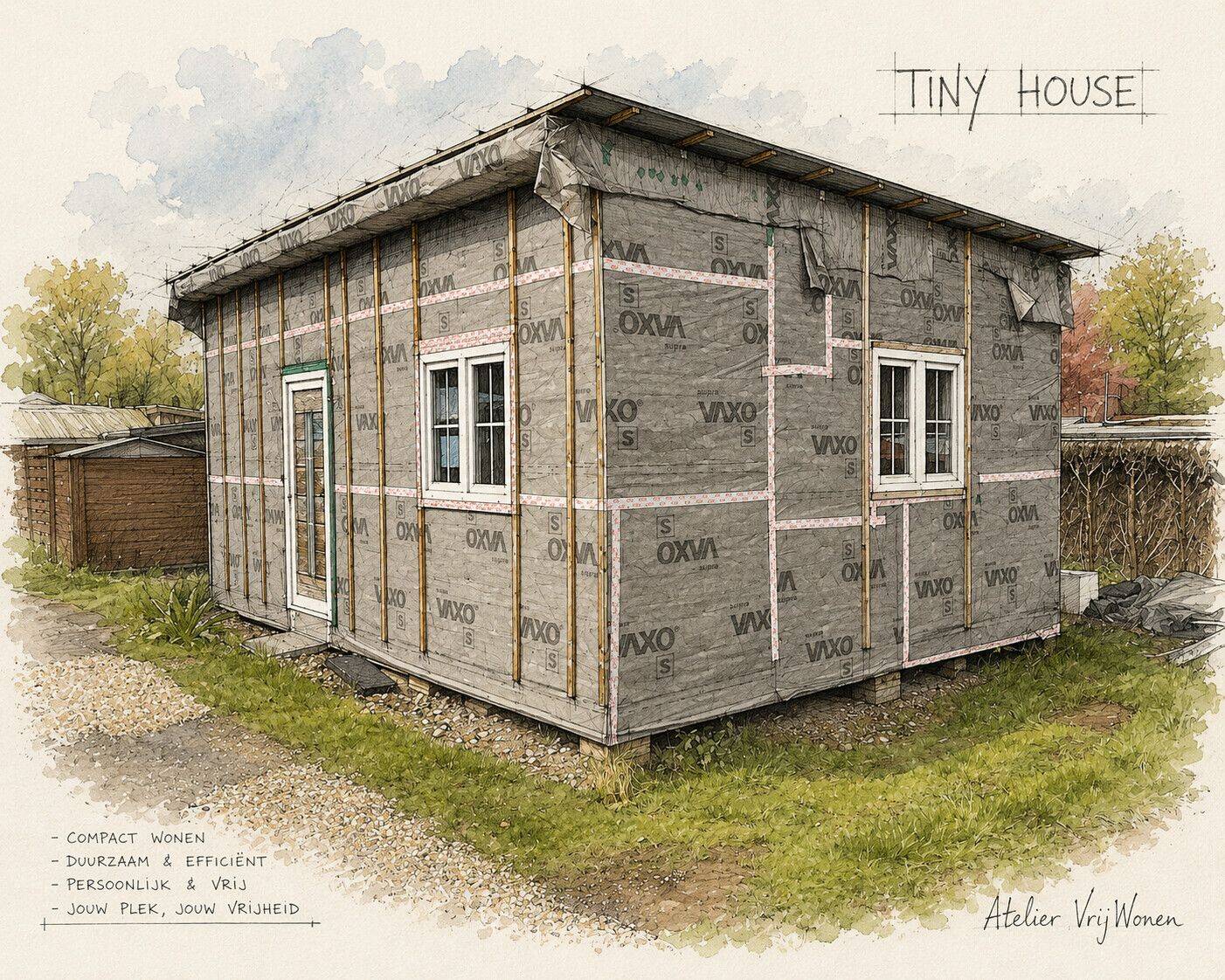Tiny House im Rohbau auf einem Campingplatz in Xanten zu verkaufen – Ausbau ganz nach Ihren Wünschen, 46509 Xanten