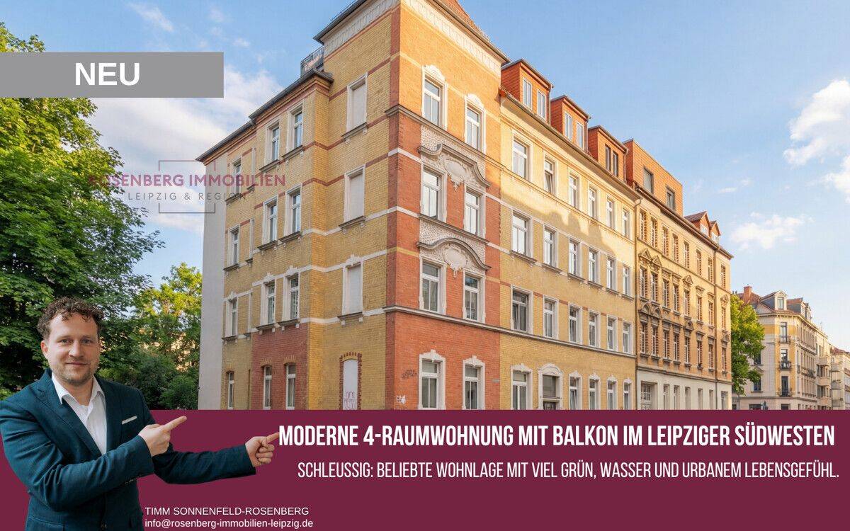 Ein Investment mit Zukunft Großzügige 4-Zimmer-Wohnung in beliebter Lage in Schleußig, 4229 Leipzig (Kleinzschocher Plagwitz Schleußig)