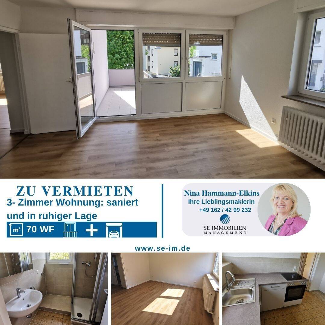 Neu sanierte 3-Zi.-Wohnung in ruhiger Lage – ideal für 1-2 Personen, 75180 Pforzheim (Büchenbronn Dillweißenstein Sonnenberg Sonnenhof)
