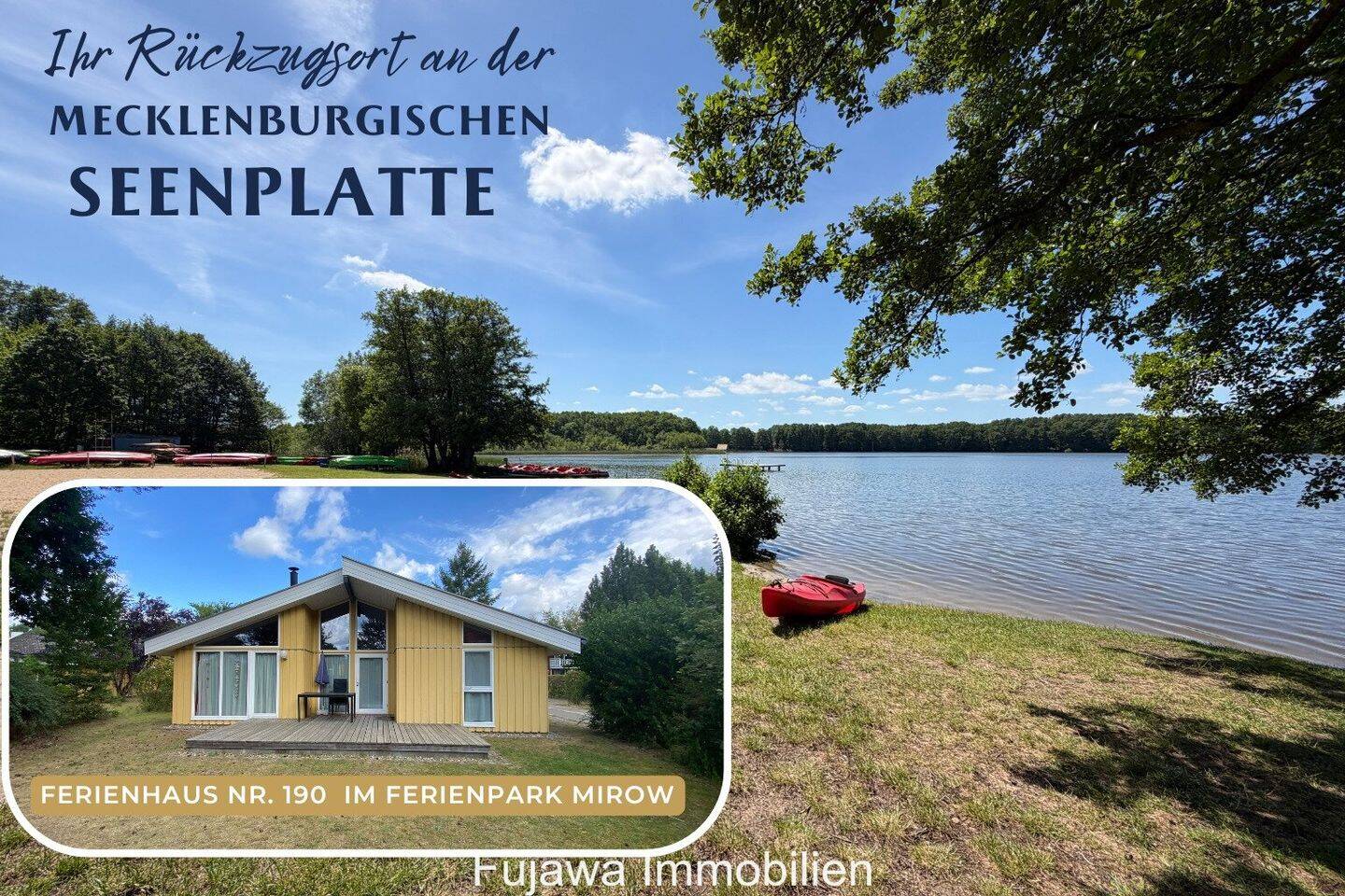 Ebenerdiges Ferienhaus im Ferienpark Mirow – Ihr Rückzugsort für 199.900 EUR Käuferprovisionsfrei, 17252 Mirow