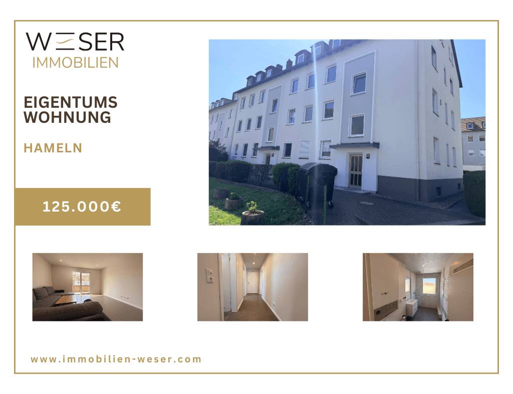 Einziehen & wohlfühlen: Moderne 2-Zimmer-Wohnung mit Balkon in Hameln, 31787 Hameln