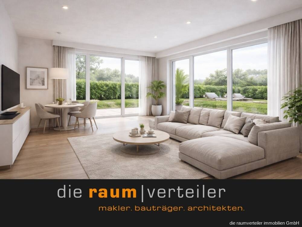 ENDLICH PLATZ FÜR ALLE! 3-Zi.-EG-Neubauwohnung in Bruckmühl-140 m² Südwest-Garten, TG & Aufzug, 83052 Bruckmühl