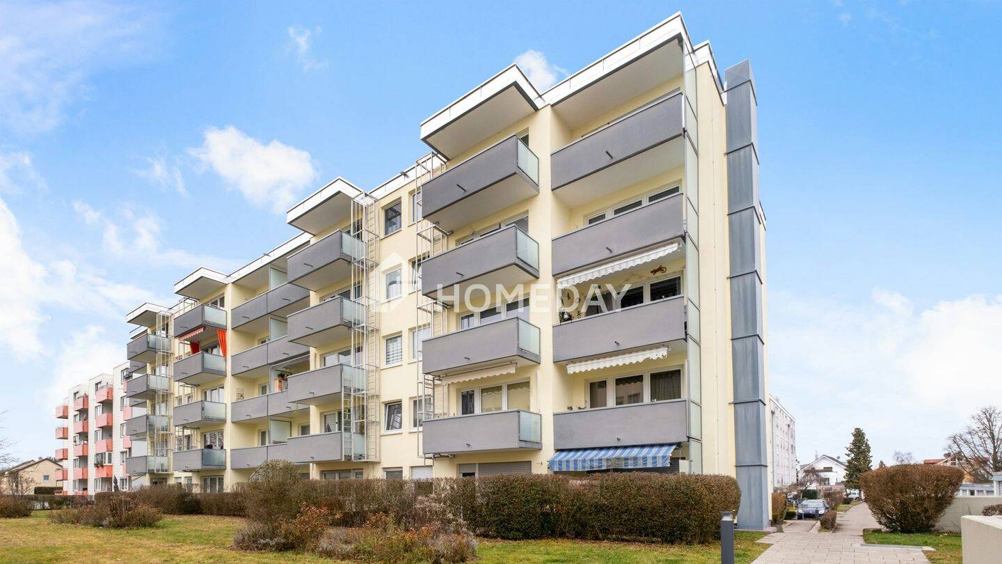 Ideal geschnittene 1-Zimmer-Wohnung mit Südbalkon & Aufzug auf Erbpachtgrundstück, 82110 Germering