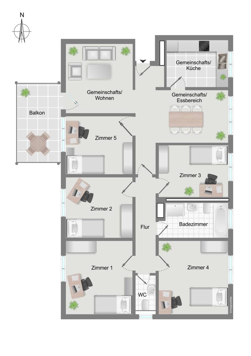*IDEAL FÜR WG-KONZEPT- SOFORT FREI, BIS ZU 5 ZIMMER, VIEL GEMEINSCHAFTSFLÄCHE, 2 WCs, 2 x TG*, 86156 Augsburg (Bärenkeller Kriegshaber Oberhausen Pfersee)