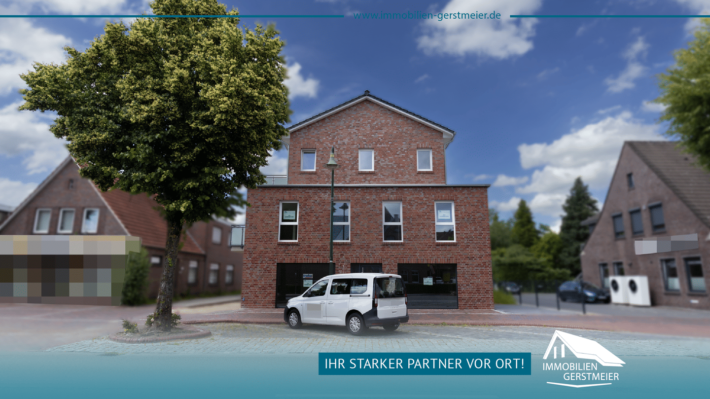 Stilvolle 3-Zimmer-Wohnung im Neubau, 1. OG – Aufzug, Balkon & Ortskernlage, 26670 Uplengen
