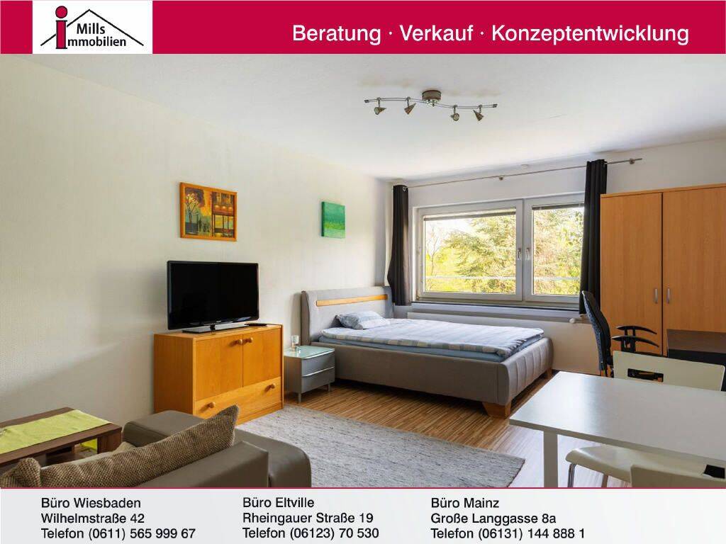 Sehr gepflegte 1 ZKB-Apartment mit Blick ins Grüne in naturnaher Lage von Mainz-Oberstadt, 55131 Mainz (Altstadt Neustadt Oberstadt Weisenau)