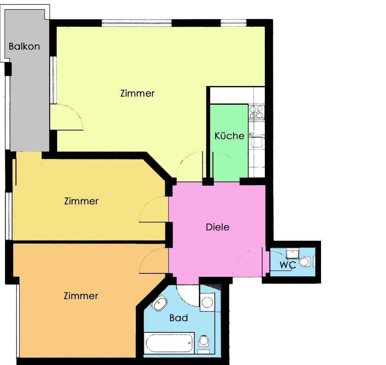 schöne 3 Raum-Wohnung sucht Mieter, 1998 Schipkau