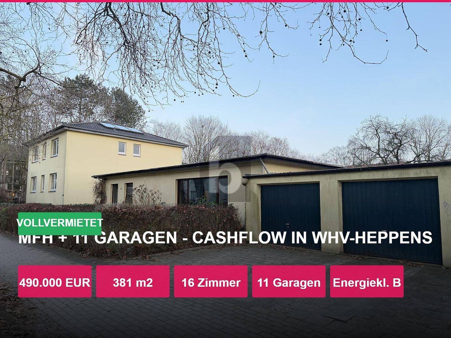 MFH + 11 GARAGEN  CASHFLOW WHV, 26384 Wilhelmshaven (Heppens Heppenser Groden Innenhafen Innenstadt Neuende)