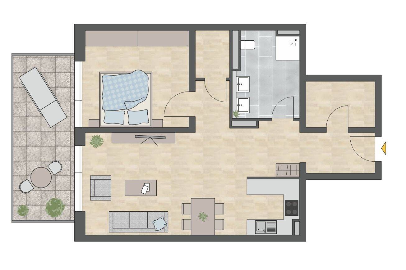 Moderne 2-Zimmerwohnung in zentraler Lage, 78532 Tuttlingen