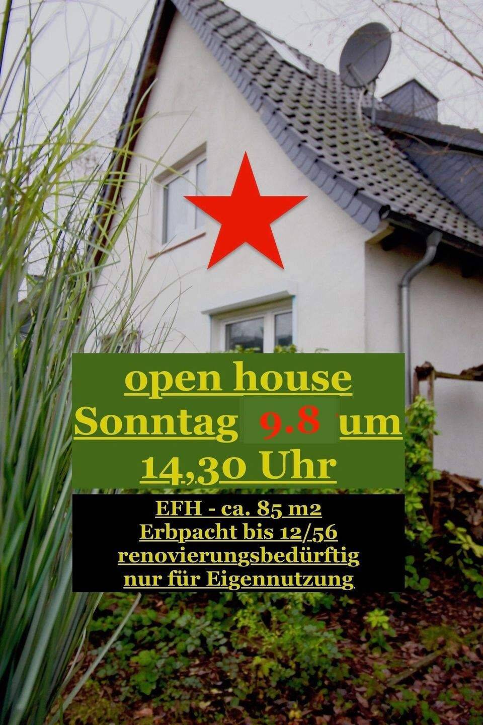 Erbpacht – Einfamilienhaus auf 470 m2 Erbpachtgrundstück 46 €/vierteljährlich – muss renoviert+saniert werden, 22175 Hamburg (Wandsbek Bramfeld)
