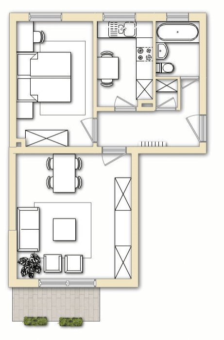 Attraktive 2-Zimmer-Wohnung (ca. 49 m²) in 13403 Berlin-Reinickendorf – frisch saniert, teilmöbliert & hochwertig ausgestattet, 13403 Berlin (Reinickendorf Kolonie Erholung Kolonie Gartenfreunde Tegel Wittenau)