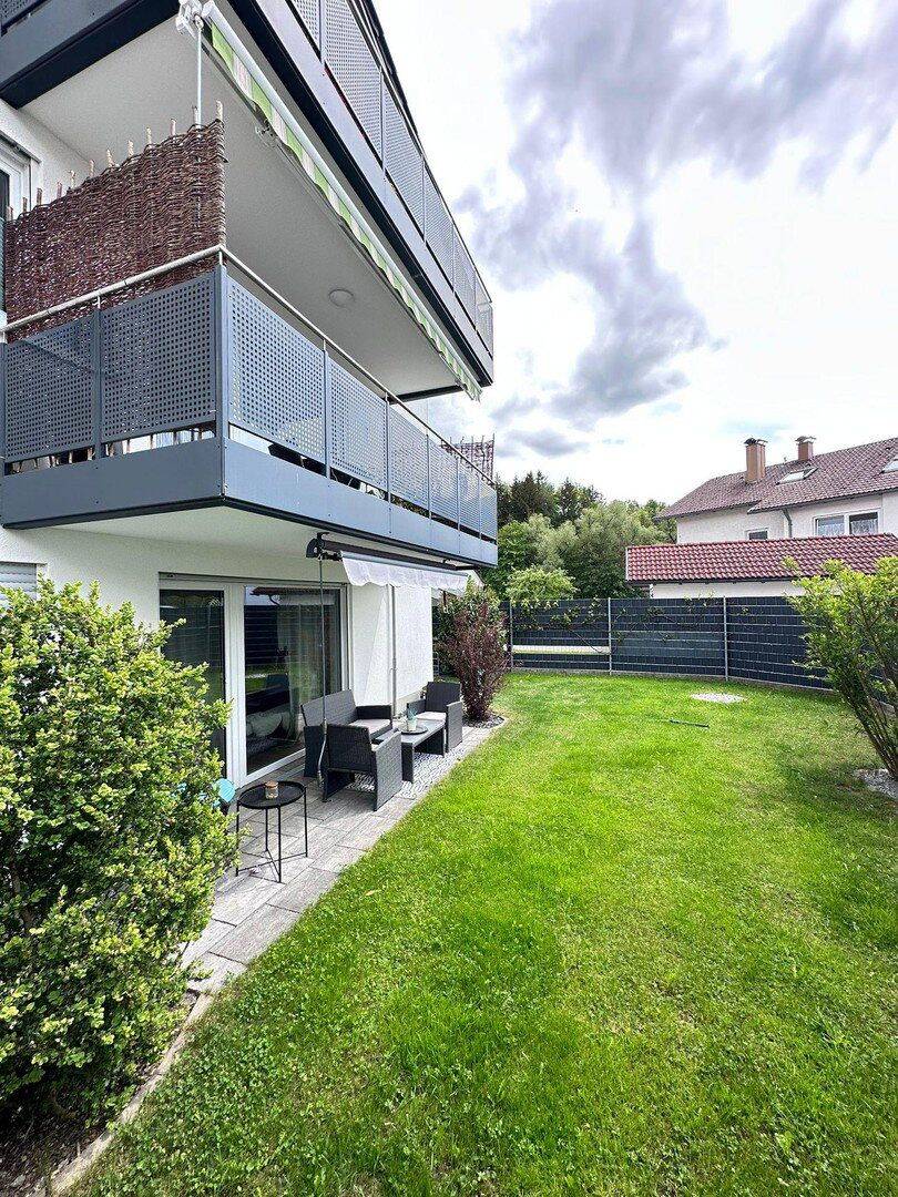 PROVISIONSFREIE moderne 2 Zimmer Erdgeschosswohnung mit Garten, 2 Terrassen & eigener Garage, 87471 Durach