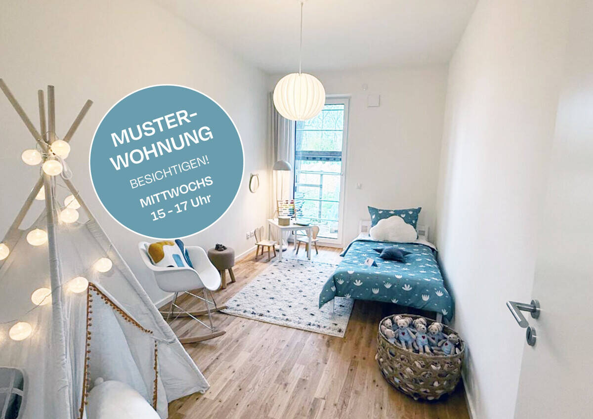 Großzügiger Wohnbereich, Sonnenbalkon & zwei Bäder – stilvolle 3-Zimmer-Neubau-Wohnung im Grünen