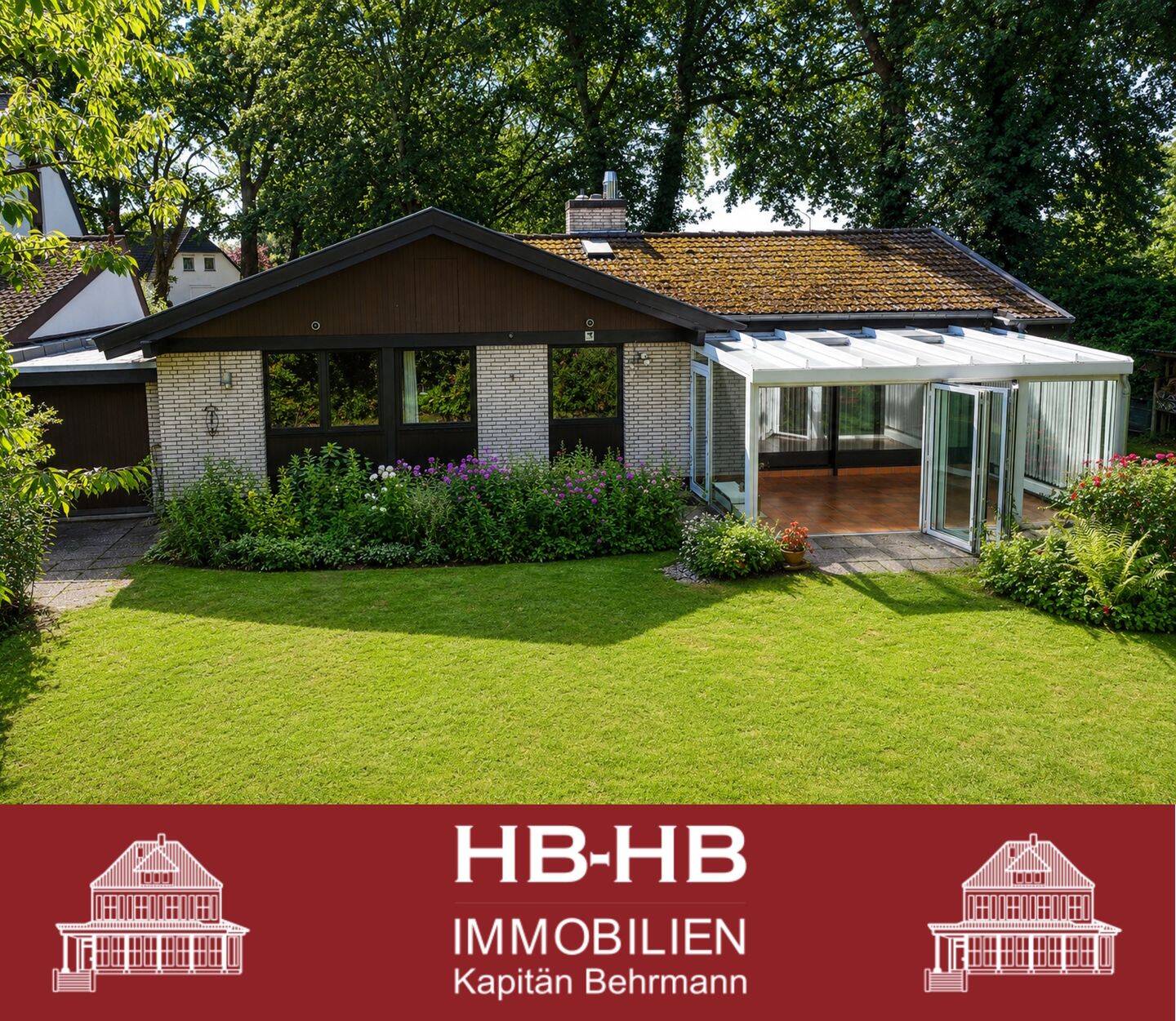 Architekten Bungalow mit Einliegerwohnung auf großem eingewachsenem Grundstück, 28259 Bremen (Grolland Kirchhuchting Mittelshuchting Sodenmatt)