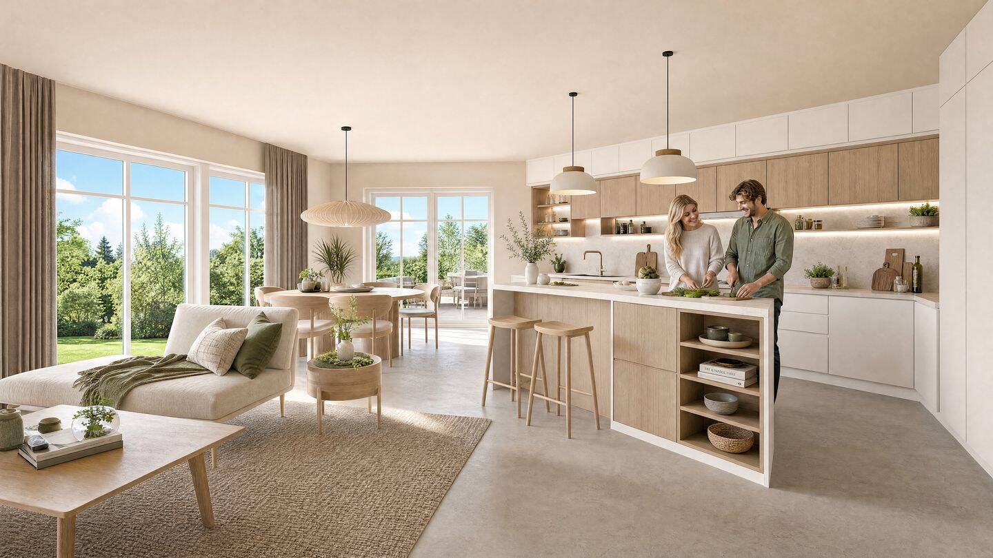 Großzügige 3-Zimmer-Erdgeschosswohnung mit Terrasse – QNG-Förderung ab 1,69 % p. a., 33649 Bielefeld (Brackwede Holtkamp Quelle Ummeln)