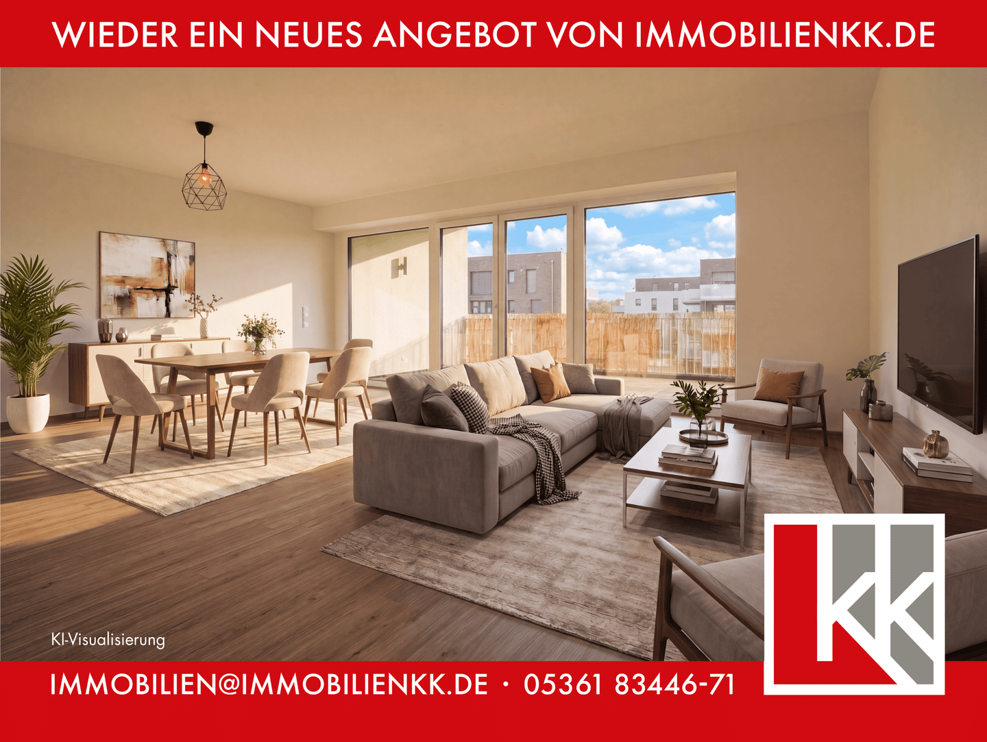 Barrierefrei & mit Ausblick: 3-Zimmer-Wohnung in Feldrandlage, 38446 Wolfsburg