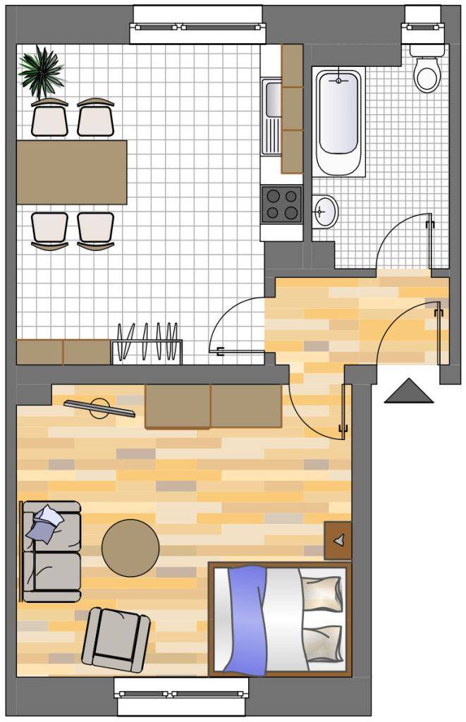 Demnächst frei! 1-Zimmer-Wohnung in Dortmund Körne (WBS erforderlich), 44143 Dortmund (Brackel Körne Mitte Schüren Wambel)
