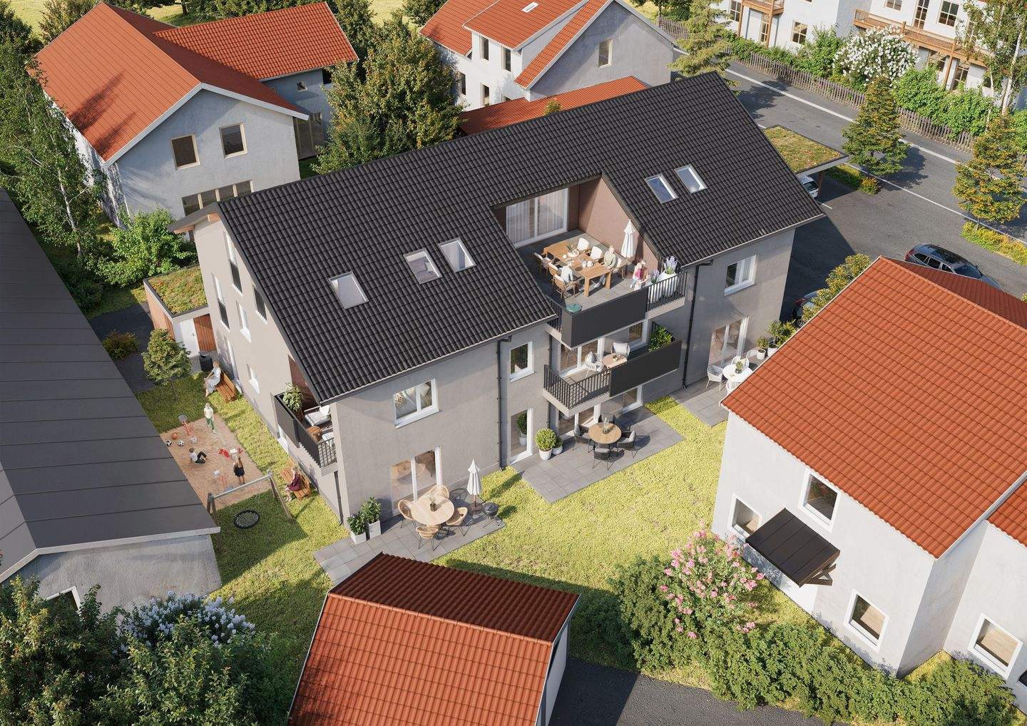 Neubau: Exklusives Penthouse in Bad Aibling mit Dachterrasse und Loggia, 83043 Bad Aibling