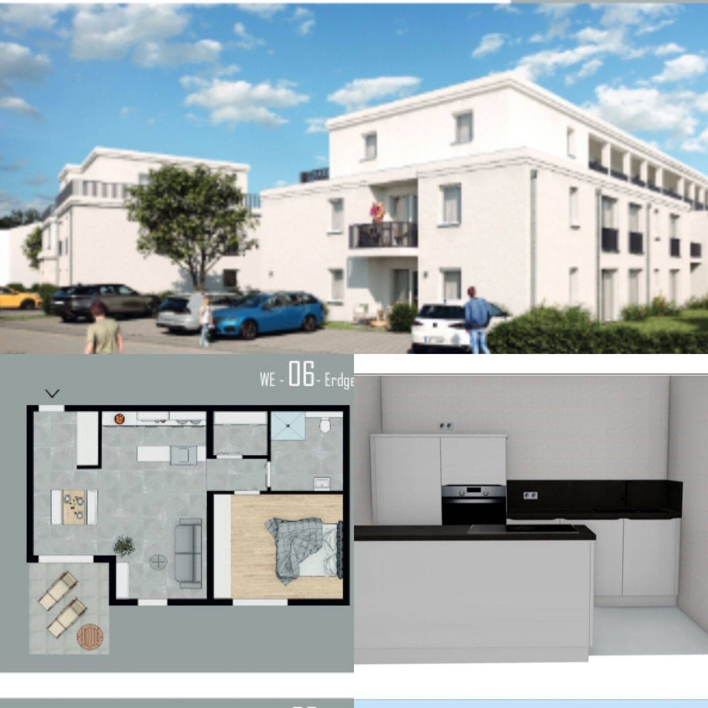 Moderne 2-Zimmer-Wohnung mit Einbauküche im Zentrum von Irrel, 54666 Irrel
