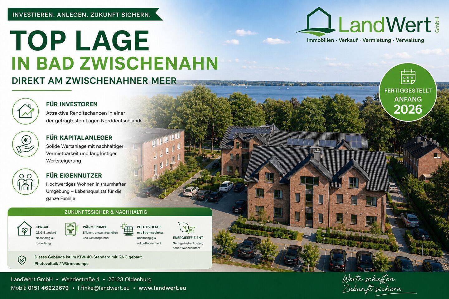 Barrierefreie Neubau-Erdgeschosswohnung mit Garten – Toplage am Zwischenahner Meer, 26160 Bad Zwischenahn