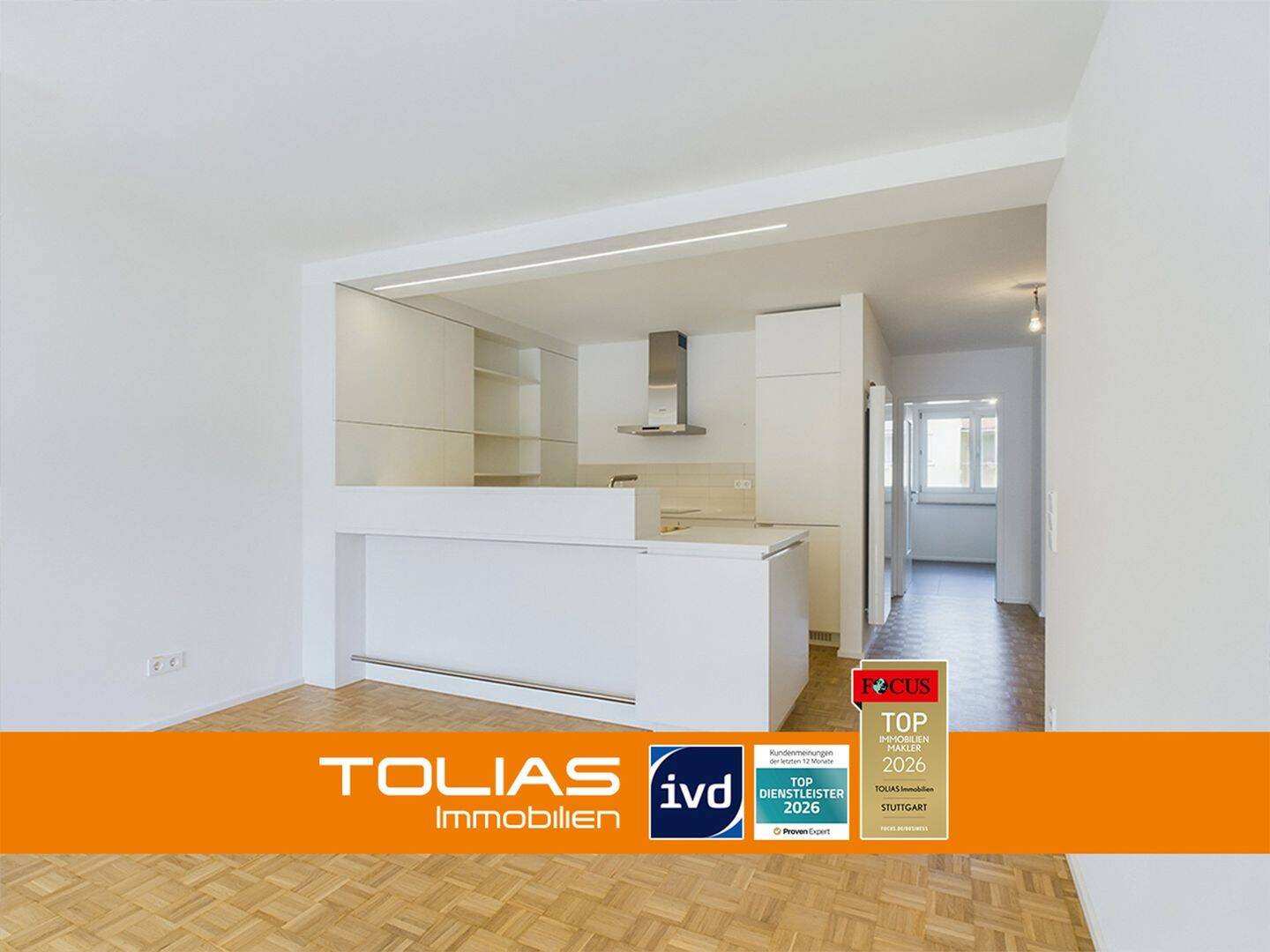 Neu sanierte 3-Zimmer-Wohnung mit moderner Küche, Pkw-Stellplatz in ruhiger aber zentraler Lage, 70374 Stuttgart (Bad Cannstatt Sommerrain)