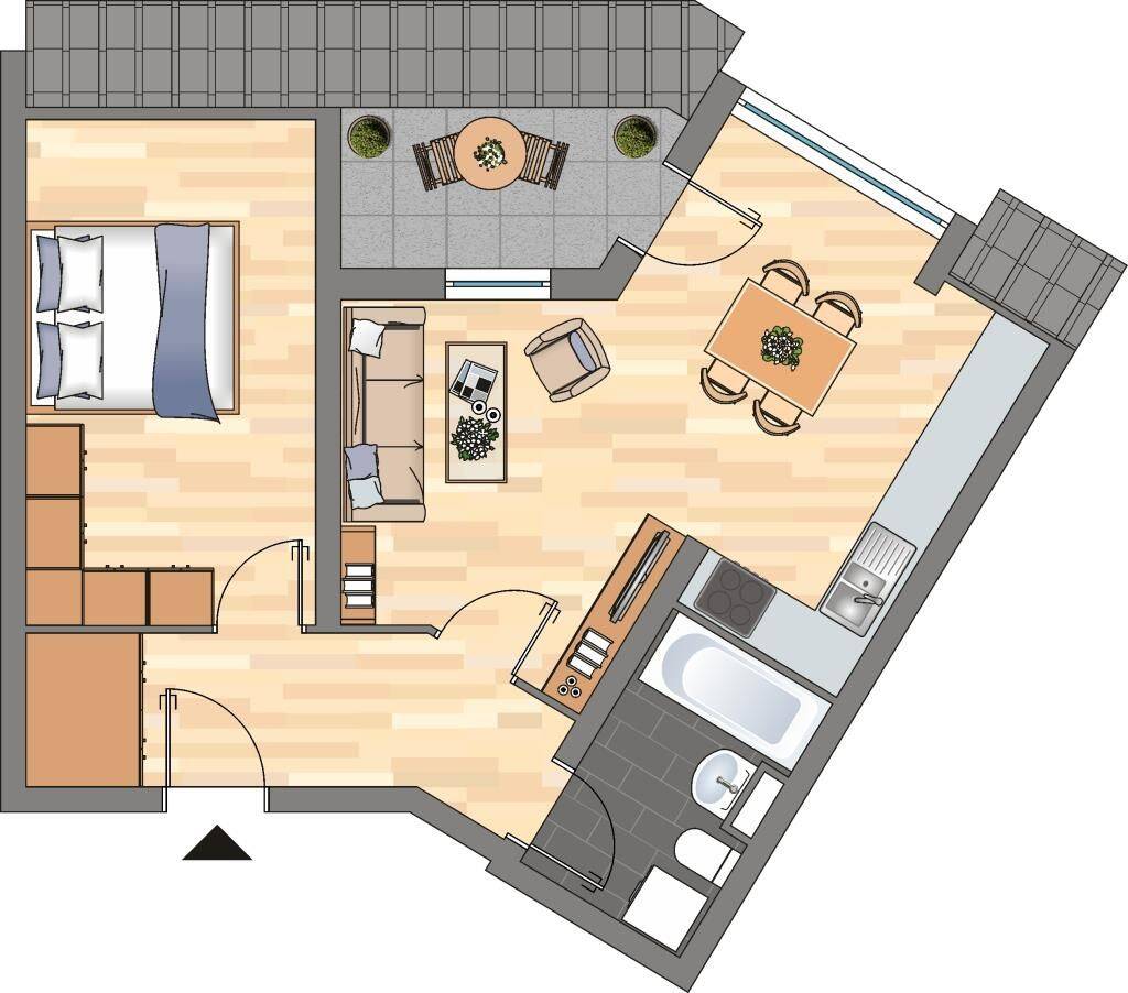 1-Zimmer-Wohnung in Bobenheim-Roxheim, 67240 Bobenheim-Roxheim