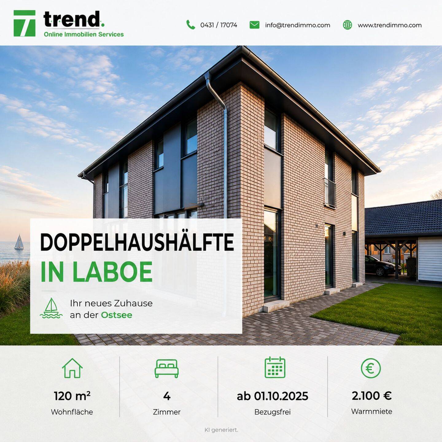 Laboe: Wohnen, wo andere Urlaub machen!, 24235 Laboe