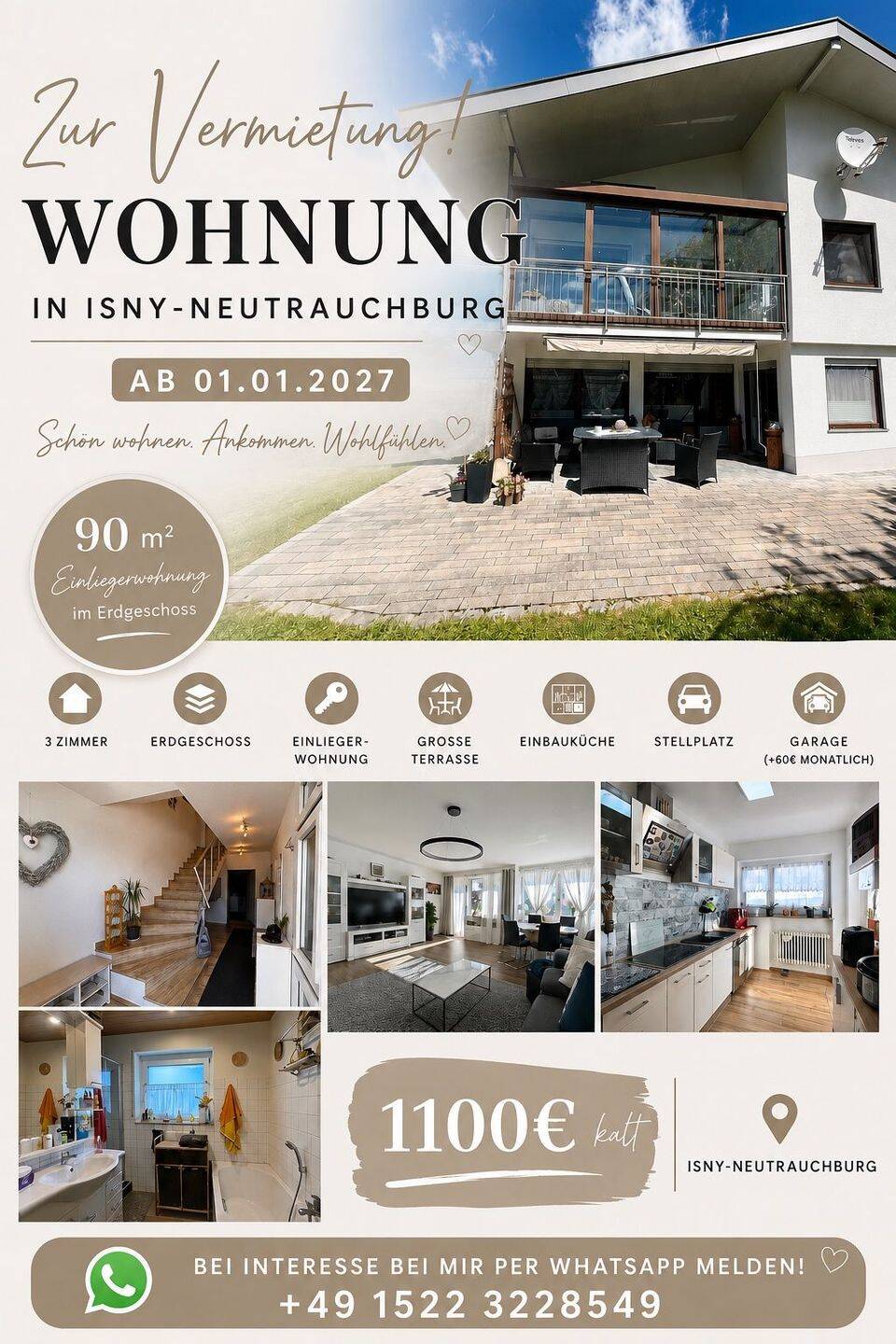 Mietwohnung, 3 Zimmer, 90 m², in Isny im Allgäu, 88316 Isny im Allgäu