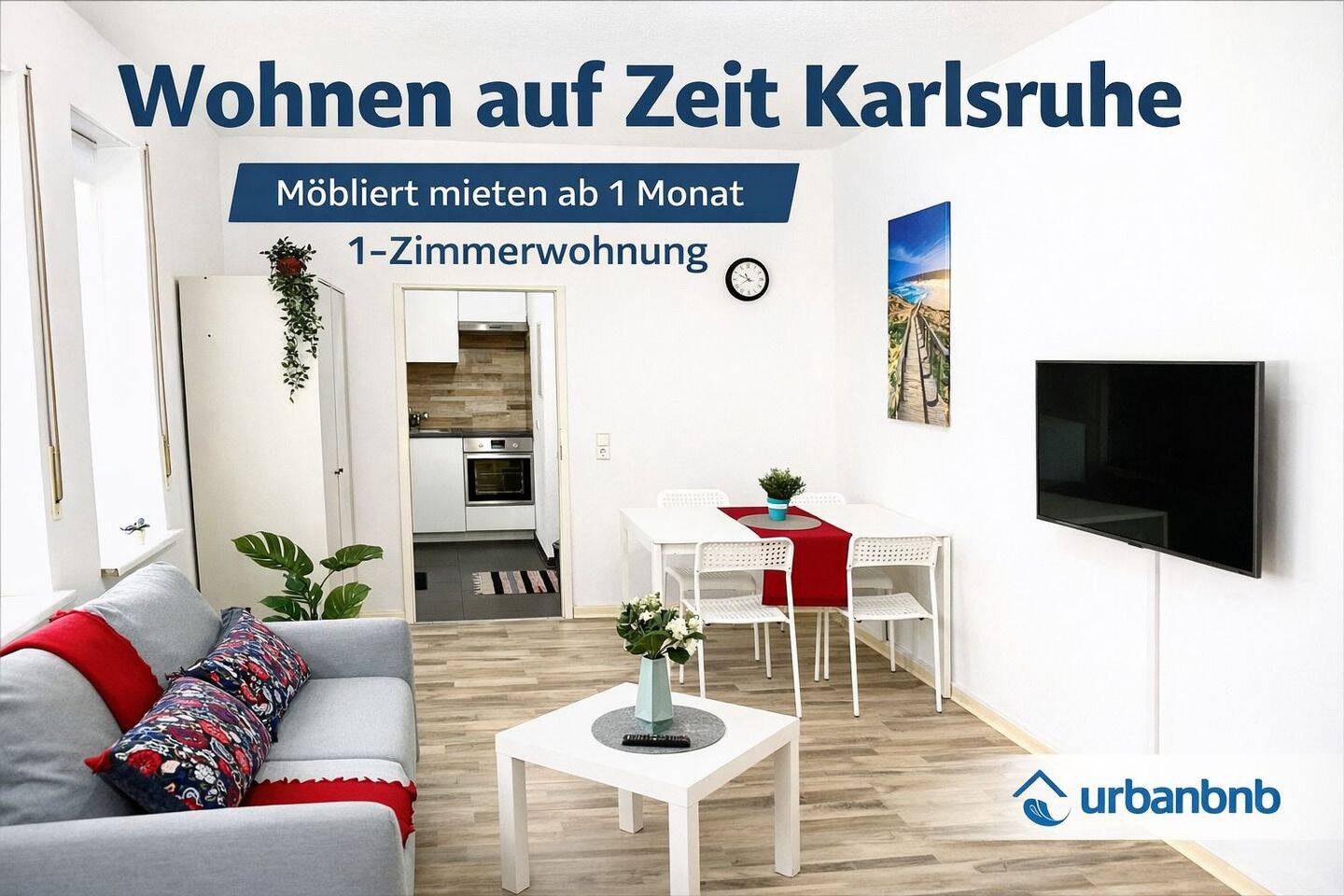 Wohnung in Karlsruhe für Ihr Wohnen auf Zeit zum übernachten, 76185 Karlsruhe