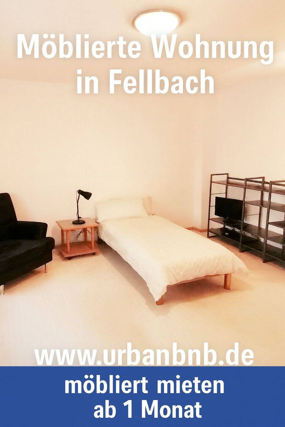 möblierte Wohnung in Fellbach für Wohnen auf Zeit, 70736 Fellbach