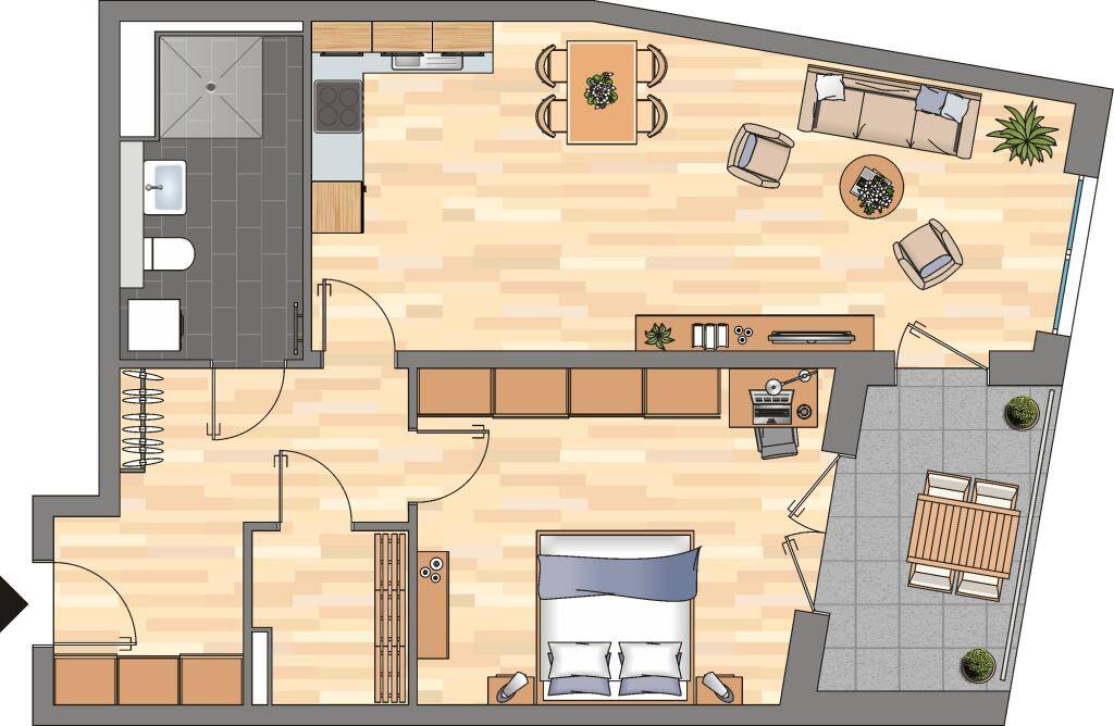2-Zimmer-Wohnung in Essen Südviertel