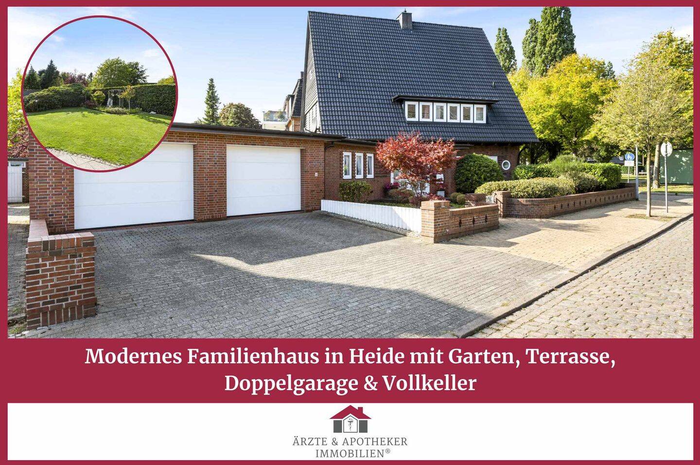 Modernes Familienhaus in Heide mit Garten, Terrasse, Doppelgarage & Vollkeller, 25746 Heide