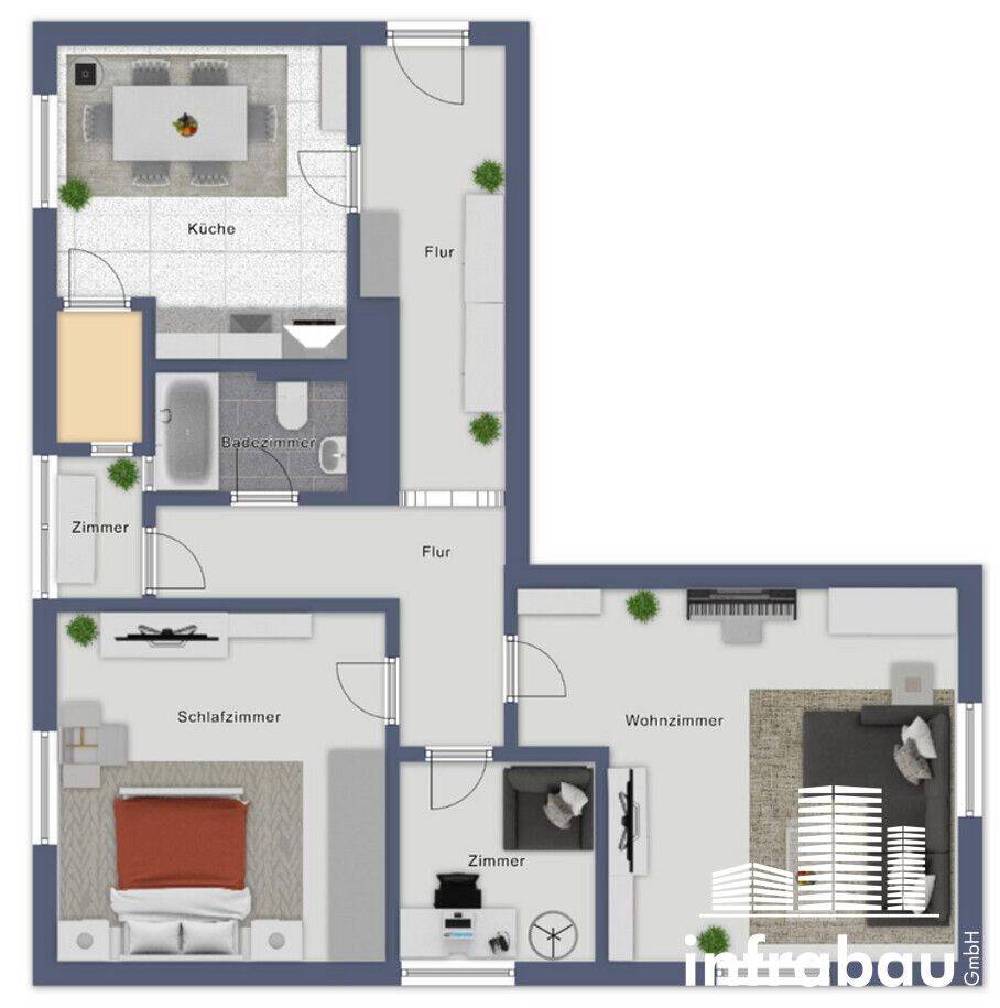 Leere 3-Zimmerwohnung! Sofort verfügbar! Mit Gemeinschaftsgarten!, 86156 Augsburg (Bärenkeller Kriegshaber Oberhausen Pfersee)