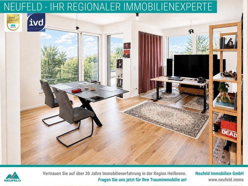 Traumhafte 3-Zimmer Penthouse Wohnung in idyllischer Lage wartet auf Sie!, 74229 Oedheim