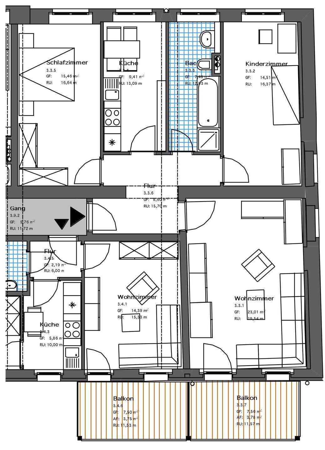 schöne 3-Raum Altbauwohnung mit Südbalkon im Stadtzentrum, 3046 Cottbus (Mitte Spremberger Vorstadt Ströbitz)