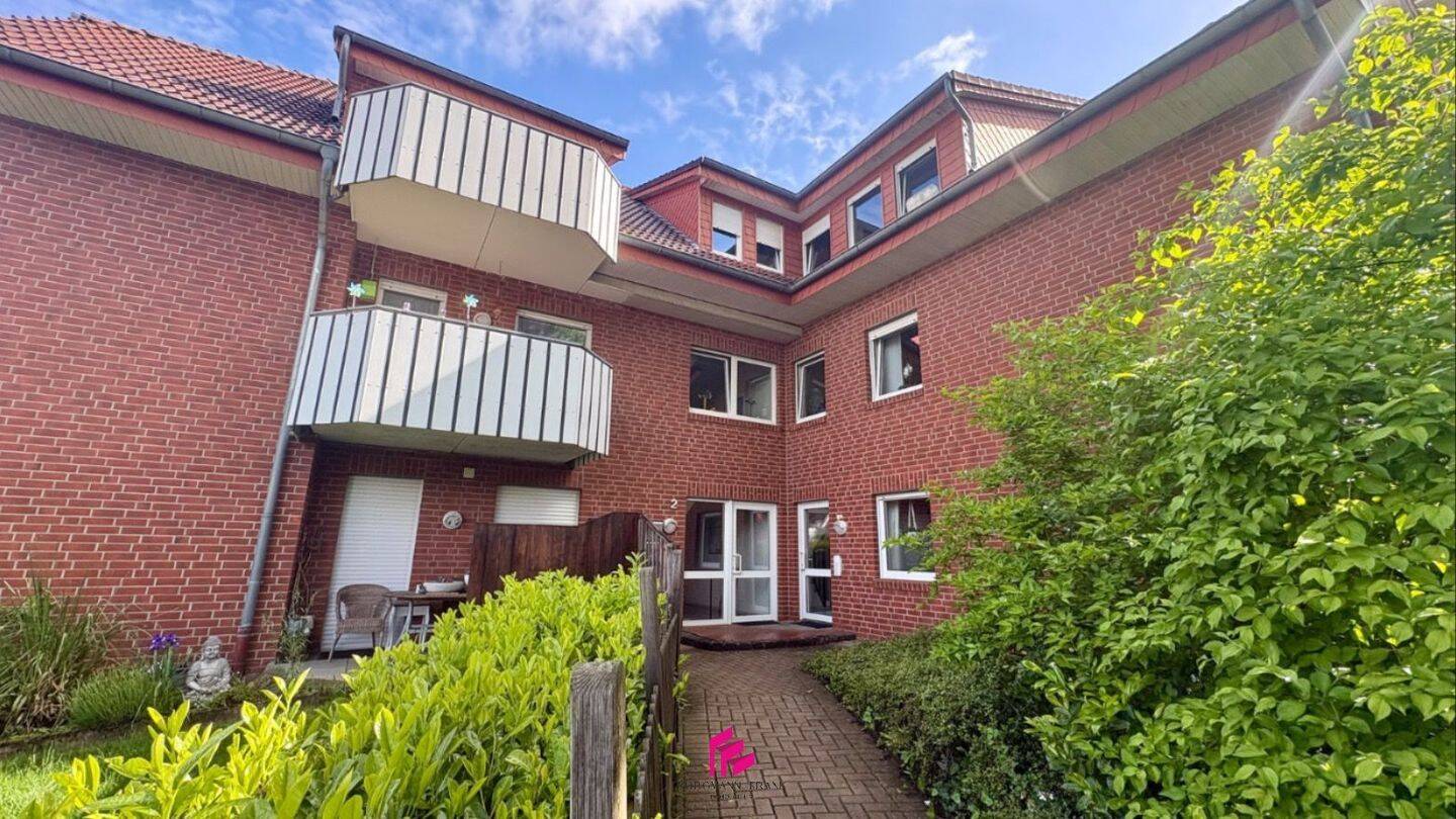 Bramsche | Charmante 3-Zimmer-Erdgeschosswohnung mit Terrasse, Garten & Tiefgaragenstellplatz, 49565 Bramsche