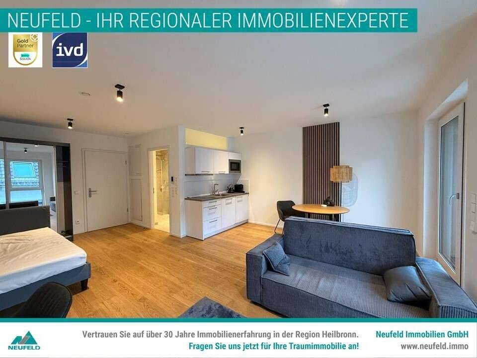 Möblierte 1-Zimmer Wohnung mit Balkon in der Heilbronner Innenstadt!, 74072 Heilbronn (Heilbronn)