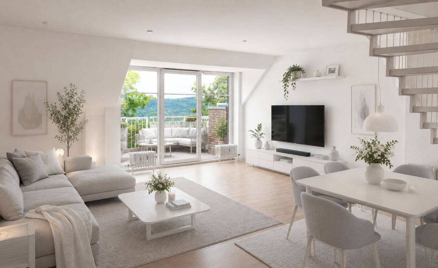 Provisionsfrei-sanierte Maisonettewohnung mit Traumblick, 45239 Essen (Bredeney Fischlaken Heidhausen Schuir Werden)
