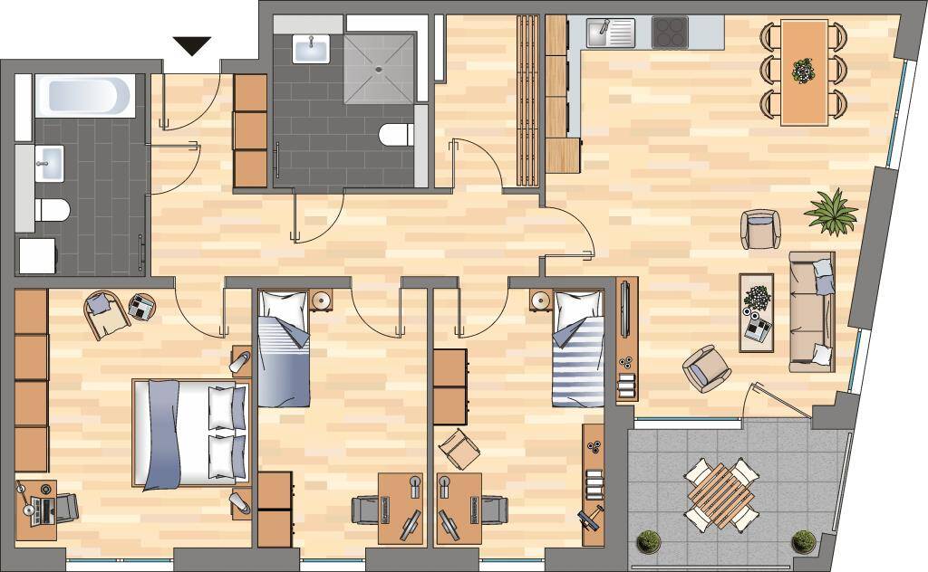 4-Zimmer-Wohnung in Essen Südviertel, 45128 Essen (Südostviertel Südviertel)