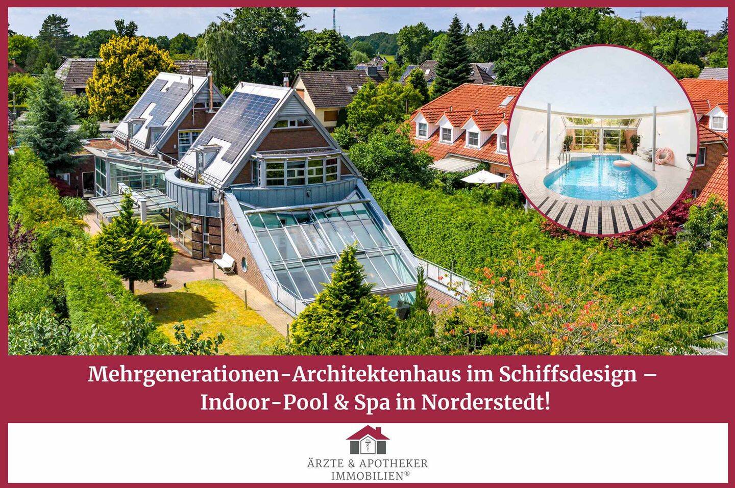 Architektenhaus im Schiffsdesign – mit Indoor-Pool, Spa und Wintergarten in Norderstedt!, 22844 Norderstedt