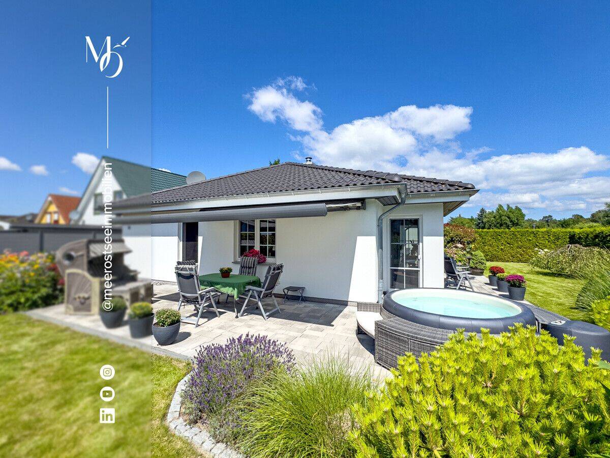 Bungalow in Prohn // 137 m² // 687 m² Grundstück // Energieeffizienz A+ // Kamin, Garage & Pool, 18445 Prohn