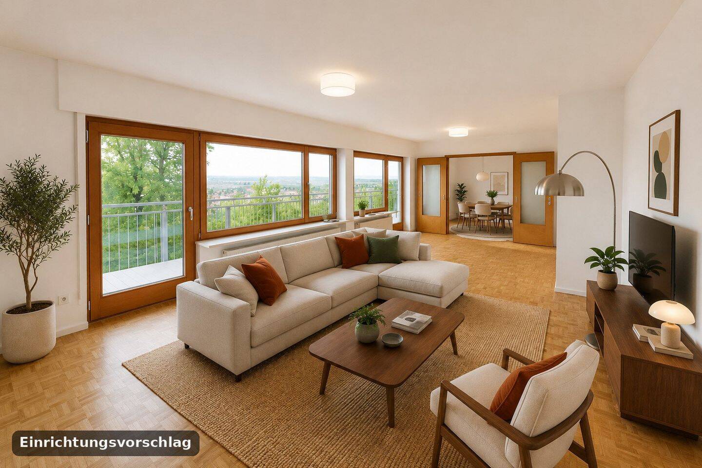 Wohnen wie im eigenen Haus: 6,5-Zi.-Maisonette, 195 m² mit Weitblick, ruhige Waldrandlage in Leimen, 69181 Leimen