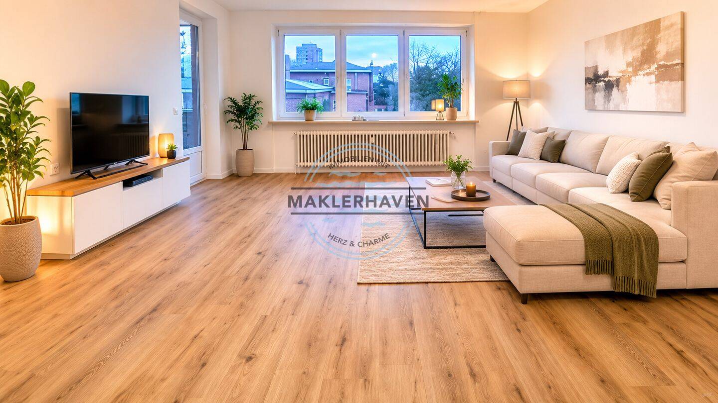 Kernsanierte 2-Zimmer-Wohnung mit Balkon, Fahrstuhl und Stellplatz in zentraler Lage, 26382 Wilhelmshaven (Bant Heppens Innenhafen Innenstadt Siebethsburg)