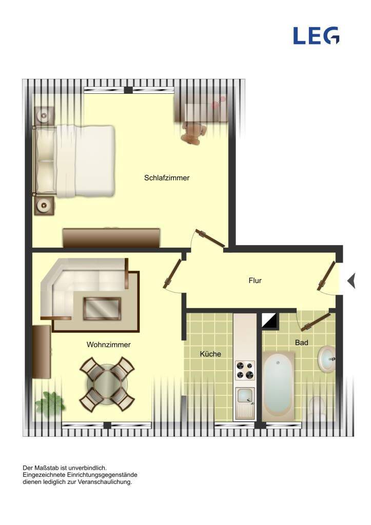 Charmante 2-Zimmer-Etagenwohnung in Unna, 59425 Unna