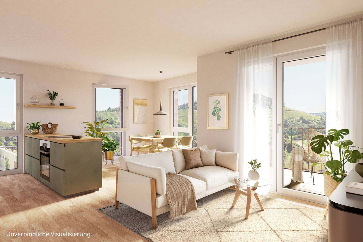 Attraktive 4-Zimmer-Wohnung mit ca. 98 m² samt Badewanne, Dusche, Gäste-WC und Balkon, 71364 Winnenden