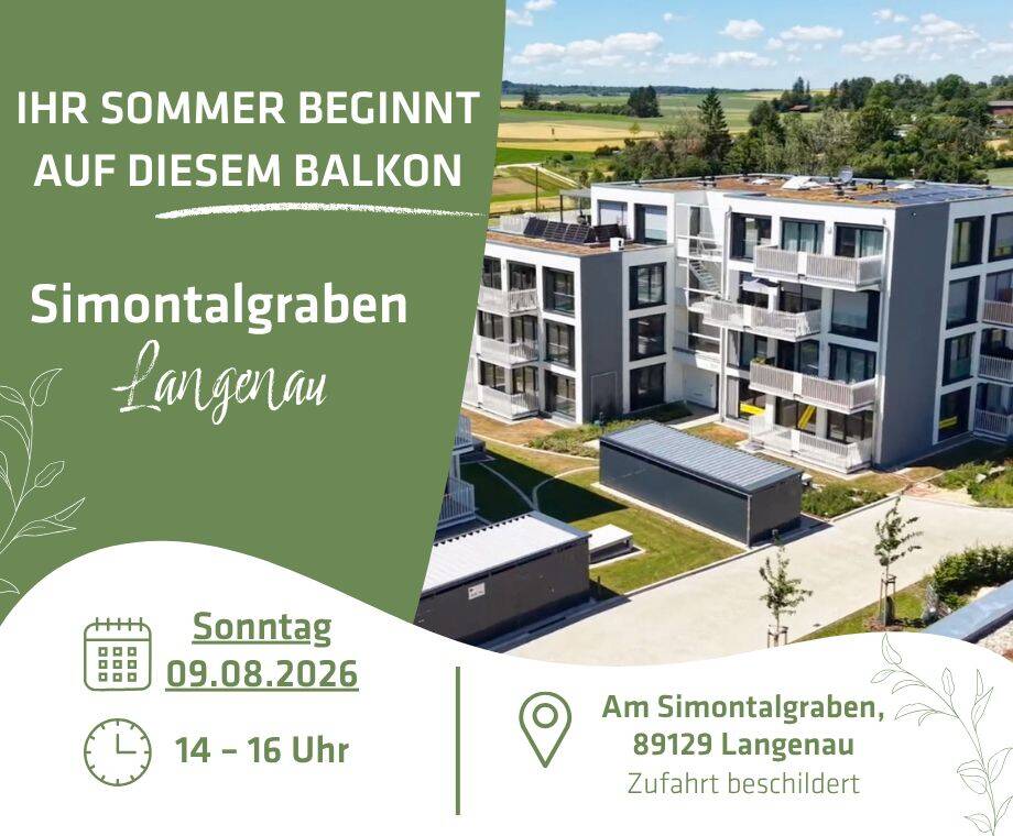 3-ZIMMER ETW MIT GARTENANTEIL – „WOHNEN IM PARK“ IN LANGENAU – D04, 89129 Langenau
