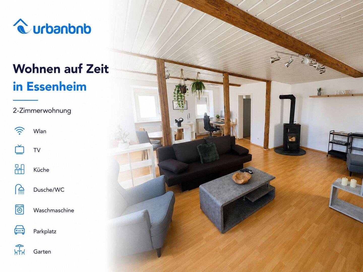 Möblierte 2-Zimmerwohnung Essenheim – Wohnen auf Zeit nahe Mainz, 55270 Essenheim