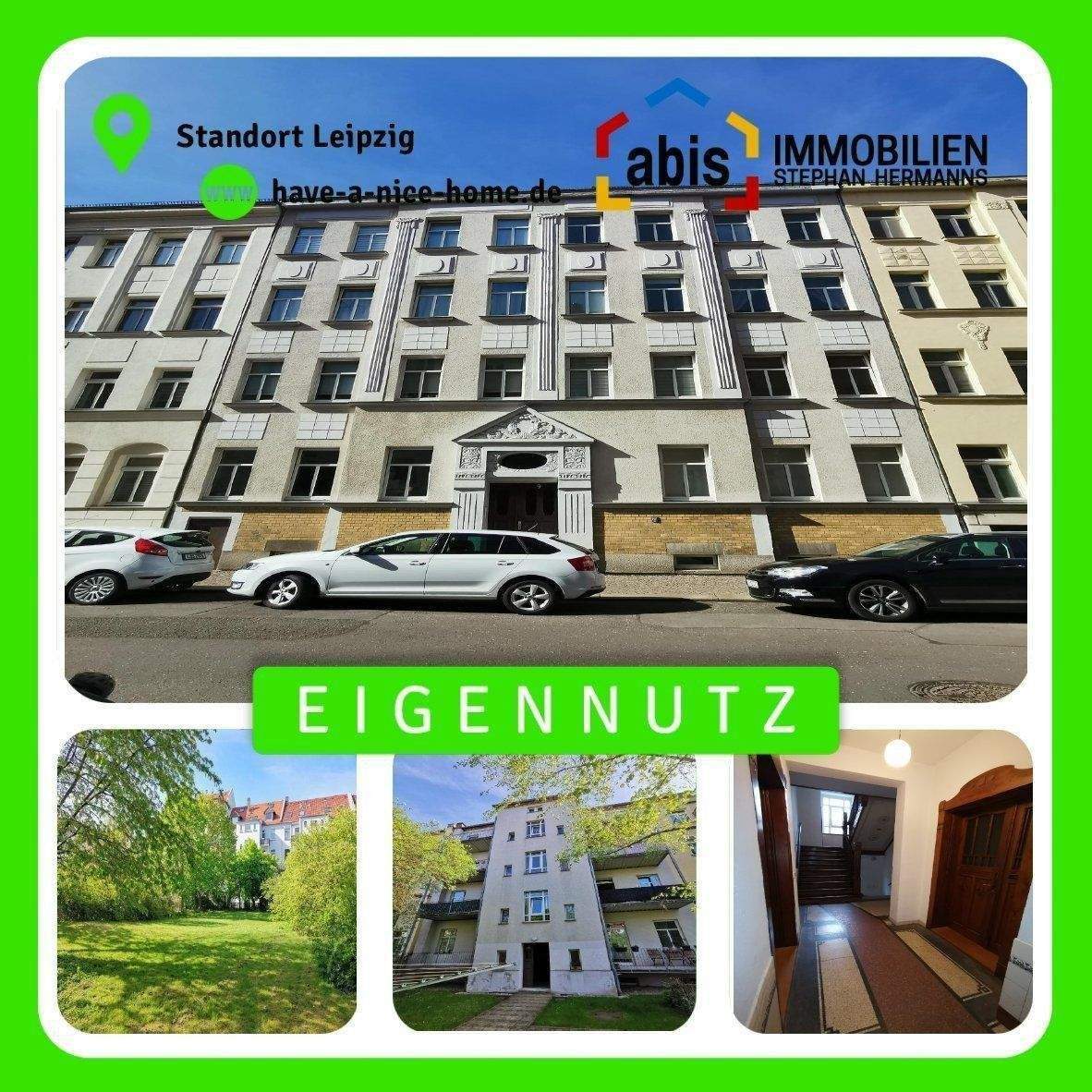 Eigennutz – ab sofort freie 3-Zimmer-Wohnung Stötteritz mit Balkon + Einbauküche – 3OG – ruhige Lage – Denkmalelemente, 4299 Leipzig (Probstheida Stötteritz)