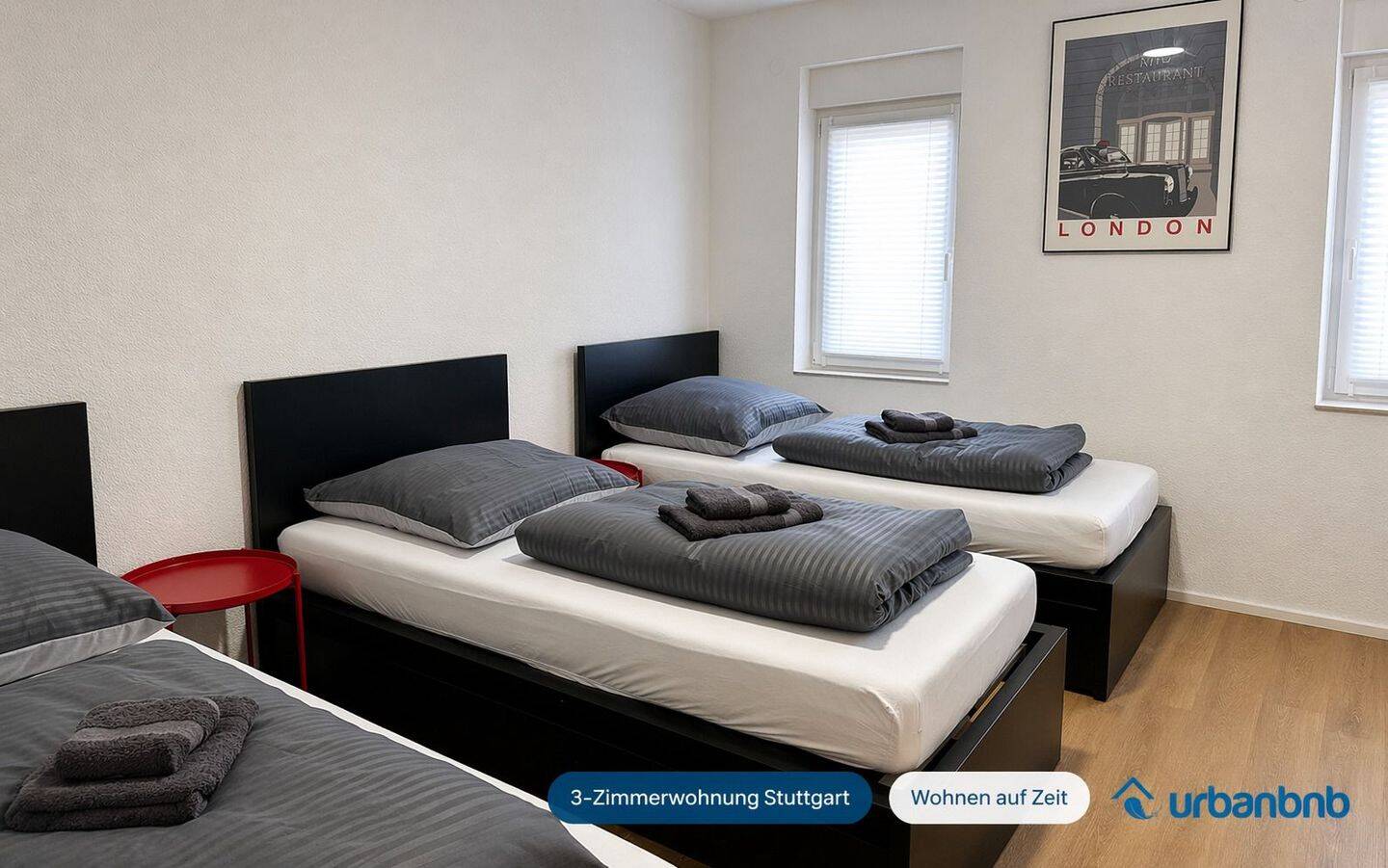 möblierte 3-Zimmerwohnung Stuttgart – Wohnen auf Zeit ab 1 Monat, 70329 Stuttgart (Hedelfingen Obertürkheim Rohracker Uhlbach)