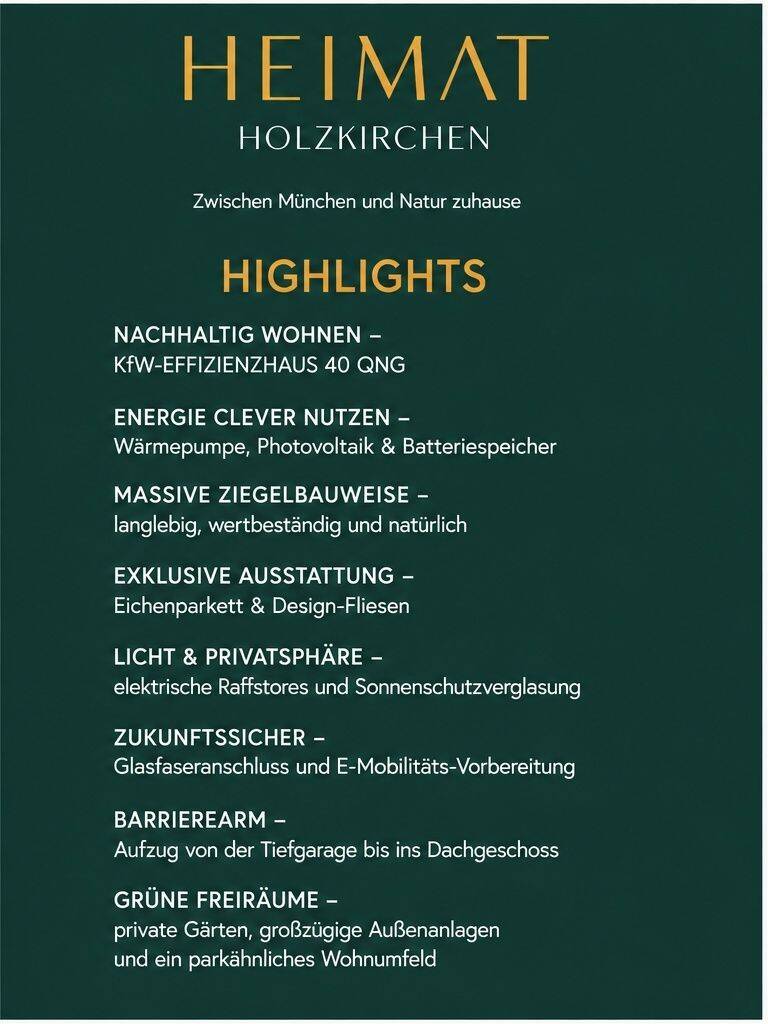 Energieeffiziente 2-Zimmer-Neubauwohnung – KfW 40 QNG mit zwei Balkonen, 83607 Holzkirchen